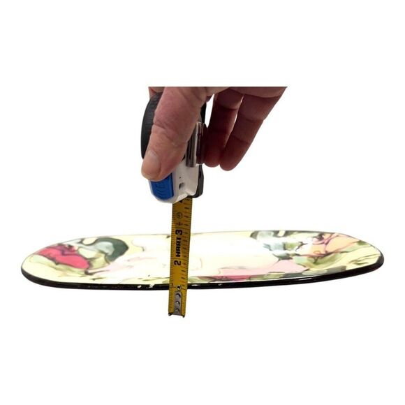 Hand-Painted Floral Serving Platter By Paula 95 Boho Chic Cottage Core Easter - Picture 6 of 9